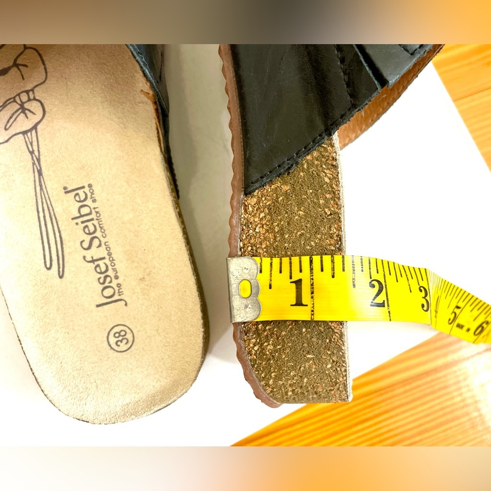 Josef Seibel Tonga 51 Black Leather Sandals - Picture 13 of 13